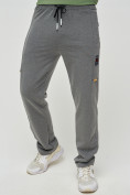 Купить Трикотажные брюки мужские темно-серого цвета 2226TC, фото 9