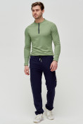 Купить Трикотажные брюки мужские темно-синего цвета 2226TS, фото 2