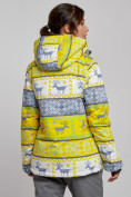 Купить Горнолыжная куртка женская зимняя желтого цвета 22302J, фото 4
