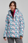 Купить Горнолыжная куртка женская зимняя серого цвета 22302Sr