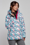 Купить Горнолыжная куртка женская зимняя серого цвета 22302Sr, фото 5