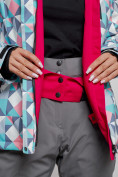 Купить Горнолыжная куртка женская зимняя серого цвета 22302Sr, фото 8