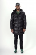 Купить Куртка удлинённая мужская зимняя черного цвета 22306Ch