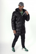 Купить Куртка удлинённая мужская зимняя черного цвета 22306Ch, фото 13