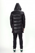 Купить Куртка удлинённая мужская зимняя черного цвета 22306Ch, фото 15