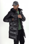 Купить Куртка удлинённая мужская зимняя черного цвета 22306Ch, фото 17