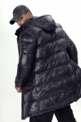 Купить Куртка удлинённая мужская зимняя темно-синего цвета 22306TS, фото 10