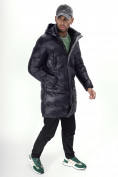 Купить Куртка удлинённая мужская зимняя темно-синего цвета 22306TS, фото 13