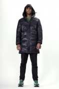 Купить Куртка удлинённая мужская зимняя темно-синего цвета 22306TS, фото 16