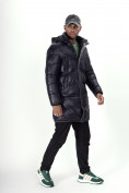 Купить Куртка удлинённая мужская зимняя темно-синего цвета 22306TS, фото 20