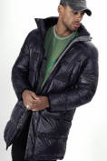 Купить Куртка удлинённая мужская зимняя темно-синего цвета 22306TS, фото 24