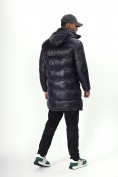 Купить Куртка удлинённая мужская зимняя темно-синего цвета 22306TS, фото 4