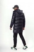 Купить Куртка удлинённая мужская зимняя темно-синего цвета 22306TS, фото 5