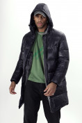 Купить Куртка удлинённая мужская зимняя темно-синего цвета 22306TS, фото 7