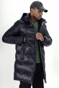 Купить Куртка удлинённая мужская зимняя темно-синего цвета 22306TS, фото 8