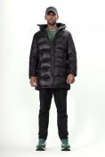 Купить Куртка удлинённая мужская зимняя черного цвета 22307Ch
