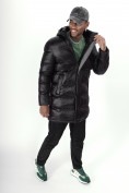 Купить Куртка удлинённая мужская зимняя черного цвета 22307Ch, фото 13