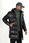 Купить Куртка удлинённая мужская зимняя черного цвета 22307Ch, фото 15