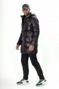 Купить Куртка удлинённая мужская зимняя черного цвета 22307Ch, фото 18