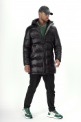 Купить Куртка удлинённая мужская зимняя черного цвета 22307Ch, фото 19