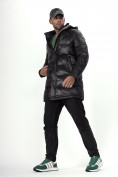 Купить Куртка удлинённая мужская зимняя черного цвета 22307Ch, фото 2