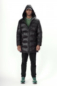 Купить Куртка удлинённая мужская зимняя черного цвета 22307Ch, фото 20