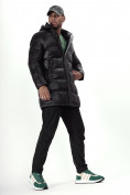 Купить Куртка удлинённая мужская зимняя черного цвета 22307Ch, фото 3