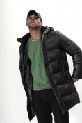 Купить Куртка удлинённая мужская зимняя черного цвета 22307Ch, фото 7