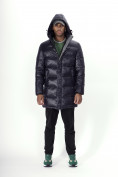 Купить Куртка удлинённая мужская зимняя темно-синего цвета 22307TS
