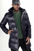 Купить Куртка удлинённая мужская зимняя темно-синего цвета 22307TS, фото 10