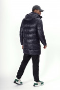 Купить Куртка удлинённая мужская зимняя темно-синего цвета 22307TS, фото 14