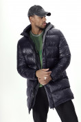 Купить Куртка удлинённая мужская зимняя темно-синего цвета 22307TS, фото 17