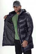 Купить Куртка удлинённая мужская зимняя темно-синего цвета 22307TS, фото 20