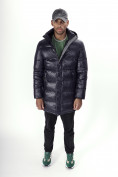 Купить Куртка удлинённая мужская зимняя темно-синего цвета 22307TS, фото 7