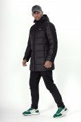 Купить Куртка удлинённая мужская зимняя черного цвета 2237Ch, фото 2