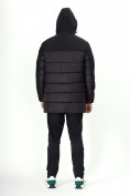 Купить Куртка удлинённая мужская зимняя черного цвета 2237Ch, фото 21