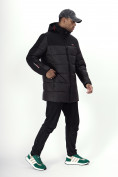 Купить Куртка удлинённая мужская зимняя черного цвета 2237Ch, фото 3