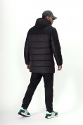 Купить Куртка удлинённая мужская зимняя черного цвета 2237Ch, фото 4