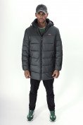 Купить Куртка удлинённая мужская зимняя цвета хаки 2237Kh, фото 12