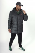Купить Куртка удлинённая мужская зимняя цвета хаки 2237Kh, фото 14