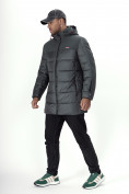 Купить Куртка удлинённая мужская зимняя цвета хаки 2237Kh, фото 2