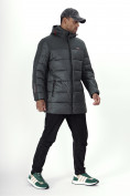 Купить Куртка удлинённая мужская зимняя цвета хаки 2237Kh, фото 3