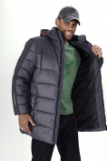 Купить Куртка удлинённая мужская зимняя темно-серого цвета 2237TC, фото 27