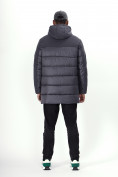 Купить Куртка удлинённая мужская зимняя темно-серого цвета 2237TC, фото 6