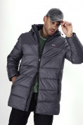 Купить Куртка удлинённая мужская зимняя темно-серого цвета 2237TC, фото 7