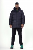 Купить Куртка удлинённая мужская зимняя темно-синего цвета 2237TS, фото 11