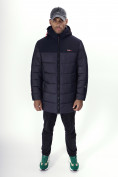 Купить Куртка удлинённая мужская зимняя темно-синего цвета 2237TS, фото 12