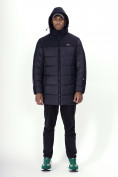 Купить Куртка удлинённая мужская зимняя темно-синего цвета 2237TS, фото 22