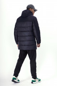 Купить Куртка удлинённая мужская зимняя темно-синего цвета 2237TS, фото 4
