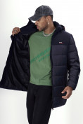 Купить Куртка удлинённая мужская зимняя темно-синего цвета 2237TS, фото 8
